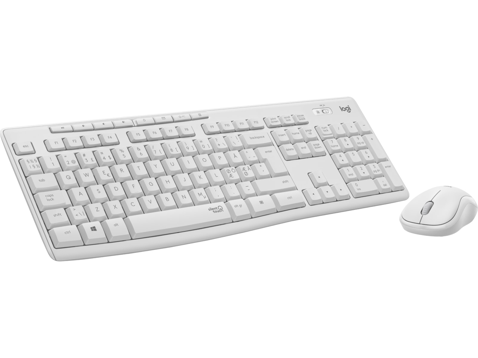 Logitech MK295 Silent Wireless Combo tastatur og mus (hvid) Mus & keyboards -kombinasjonspakker