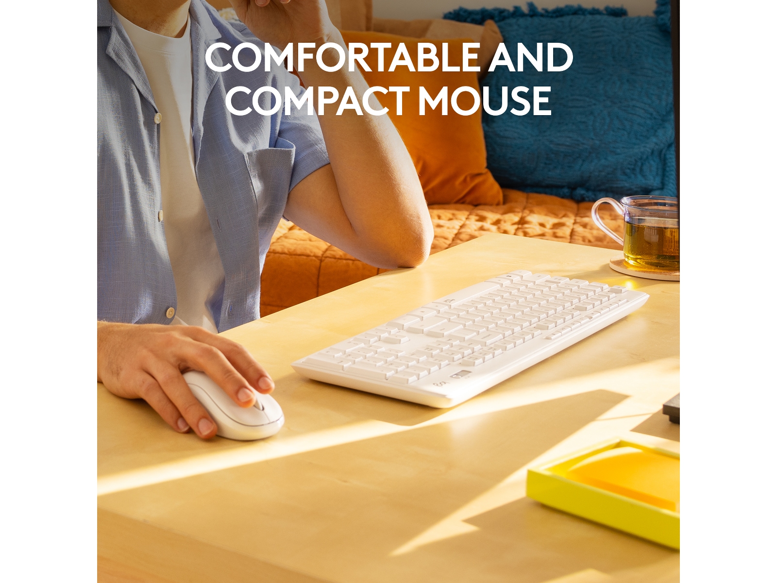 Logitech MK295 Silent Wireless Combo tastatur og mus (hvid) Mus & keyboards -kombinasjonspakker