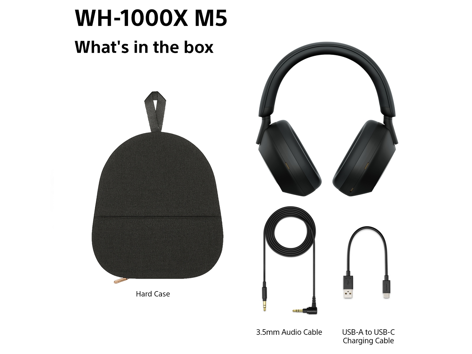 Sony WH-1000XM5 Trådløse høretelefoner, Over-Ear (sort) Høretelefoner
