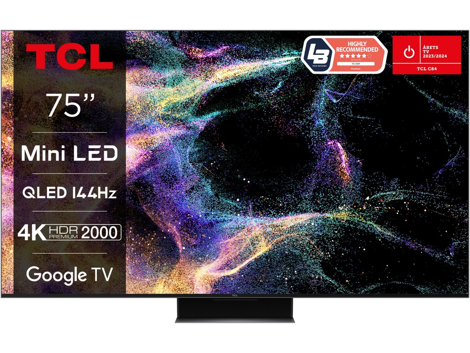 TCL 75" C849 Mini LED 4K Google TV 144Hz 70 - 79 tommer TV