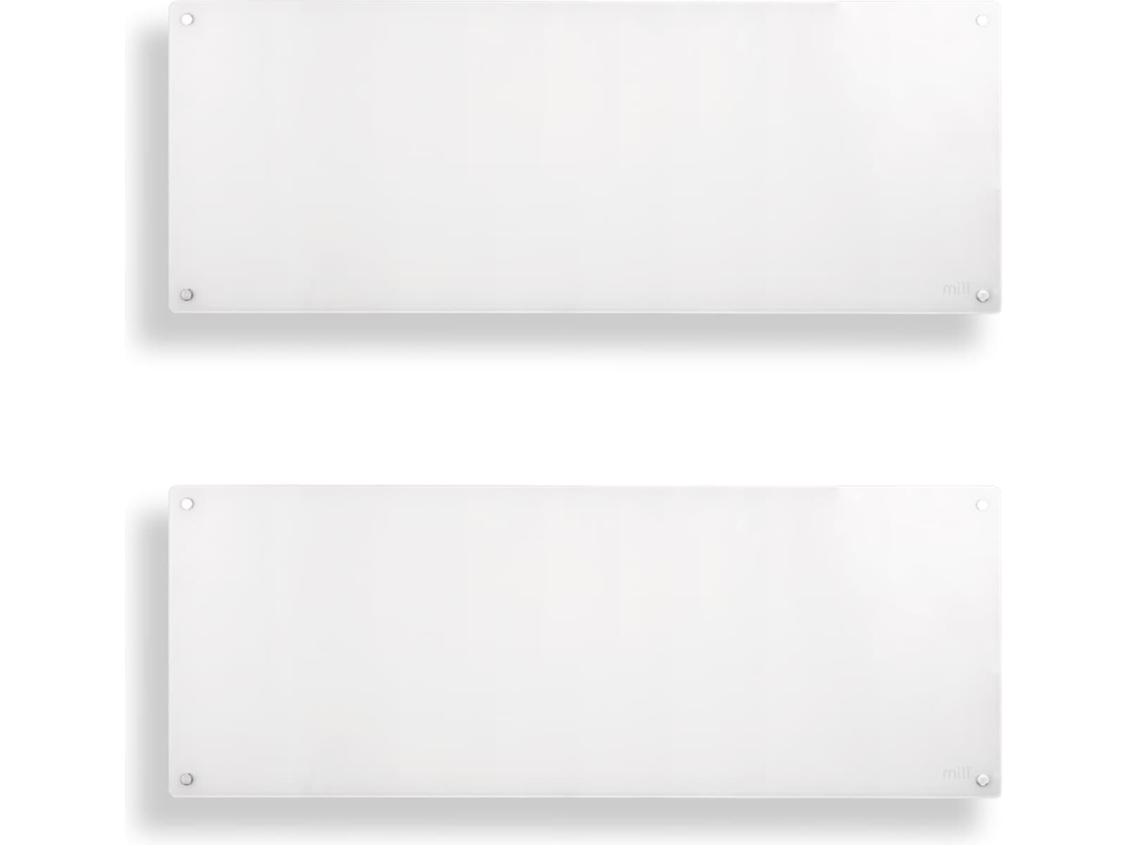 Mill Glas panelovn 1300W (hvid) 2-pack Varmepaneler