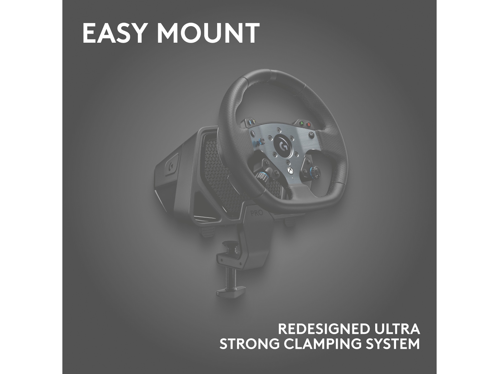 Logitech G PRO Racing Wheel Rat og pedaler