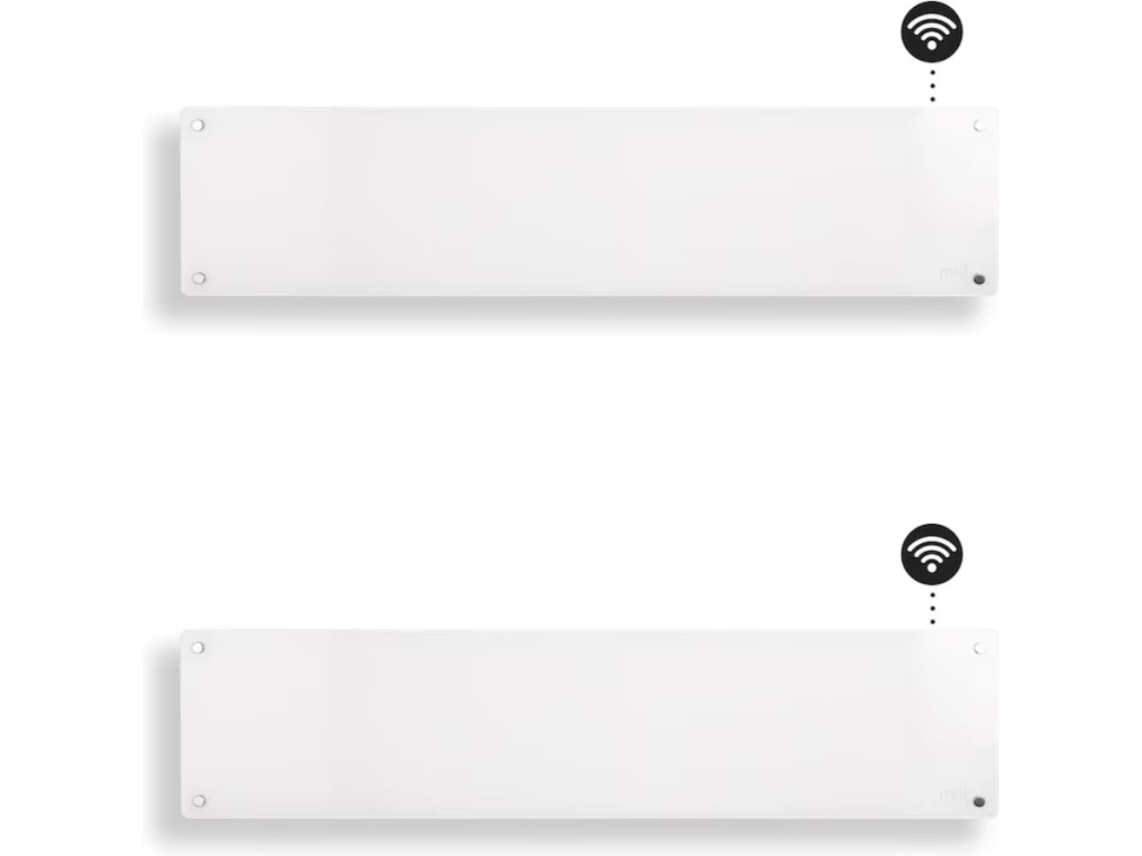 Mill Glas WiFi Gen 3 panelovn 850W (hvid) 2-pack Varmepaneler