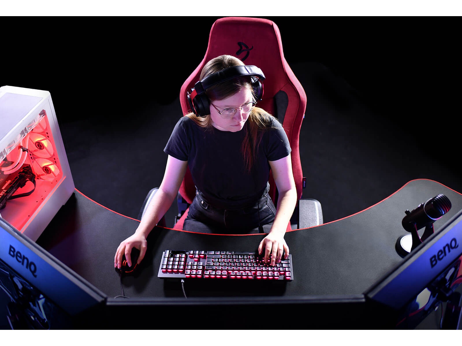 Arozzi Arena Angelo Gaming Desk (pure black) Gamingdesk
