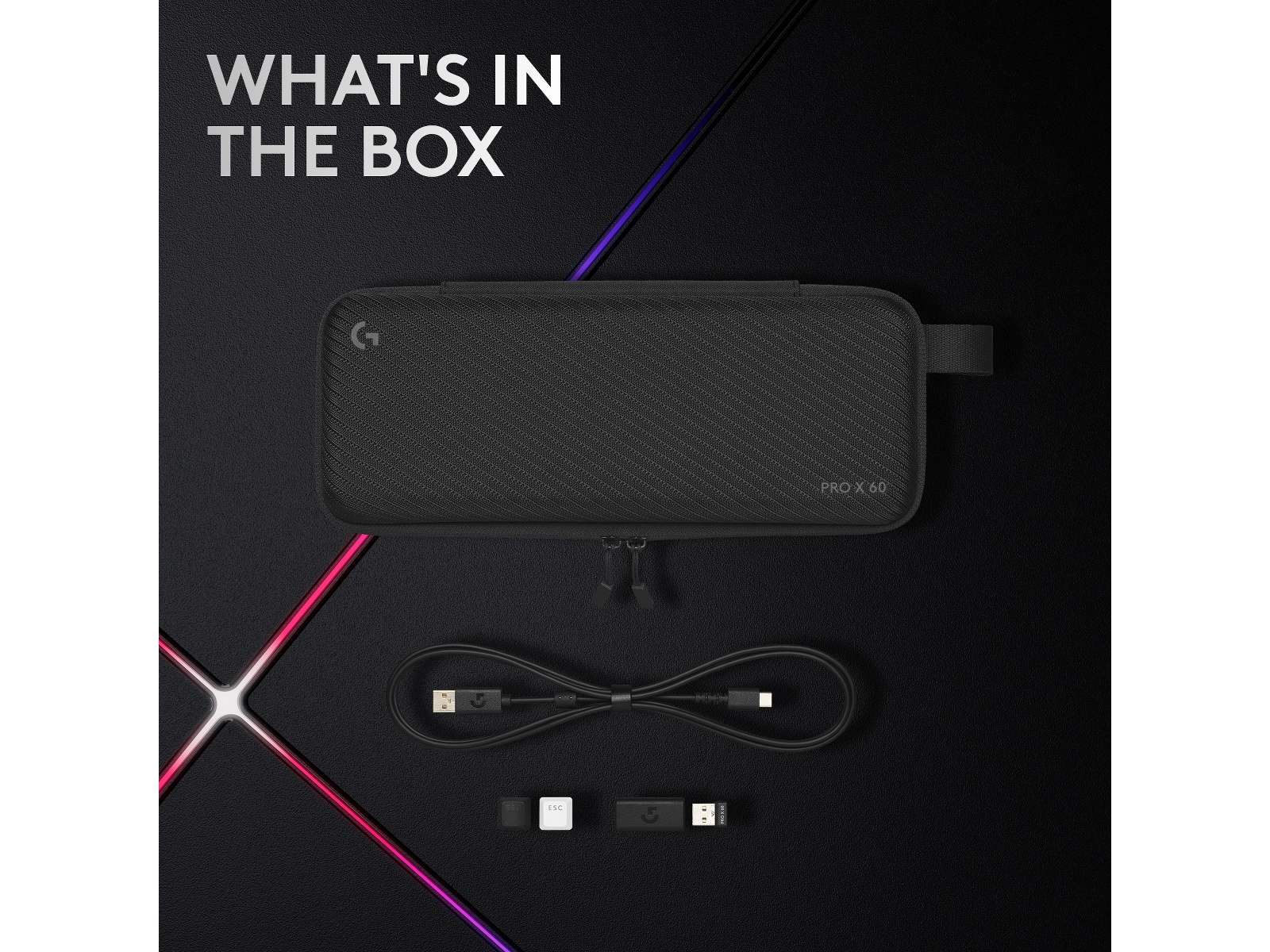 Logitech G Pro X 60 Lightspeed Linear trådløst gamingtastatur (hvid) Gamingkeyboard