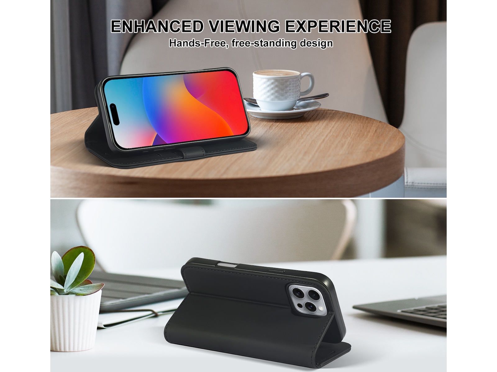 iiglo iPhone 16 Pro Wallet cover (sort) Mobilcover