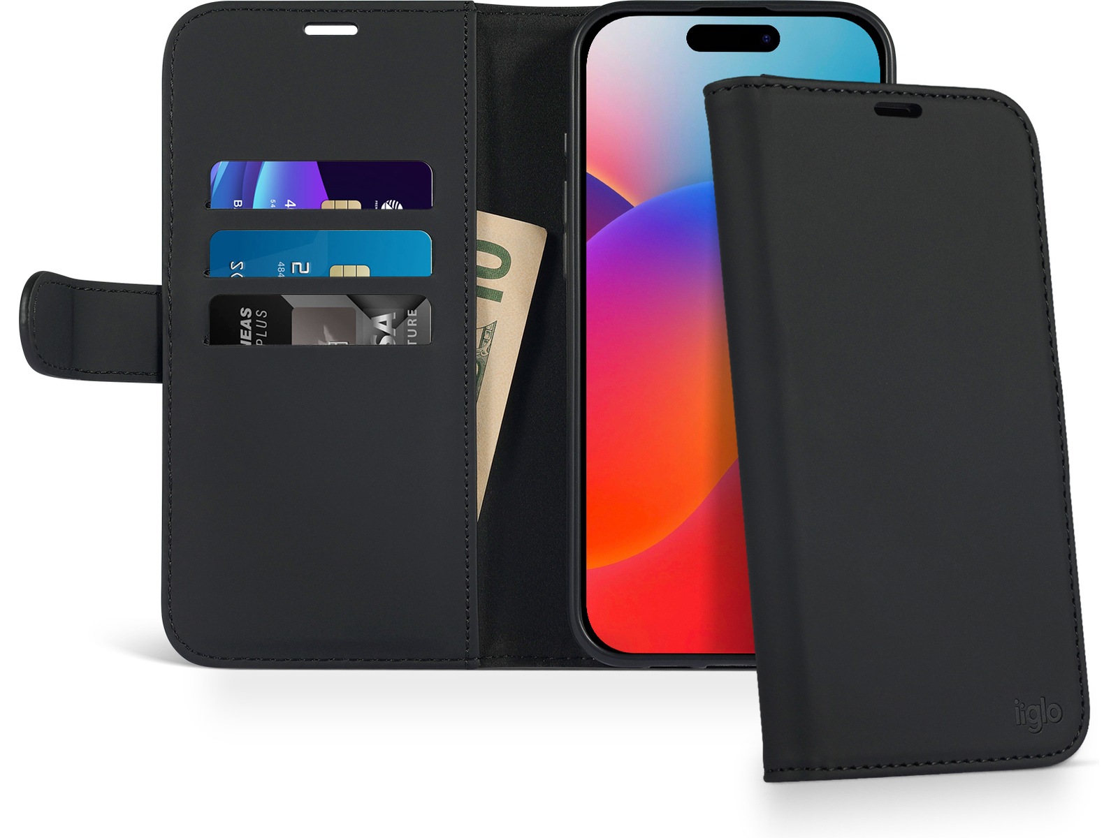 iiglo iPhone 16 Pro Max Wallet cover (sort) Mobilcover