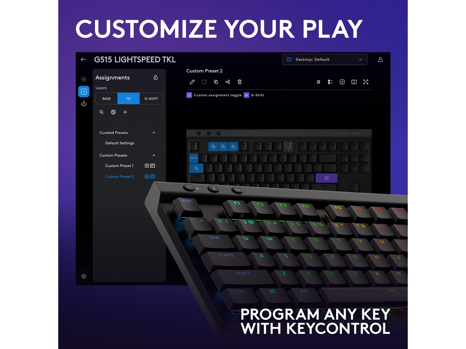 Logitech G G515 Lightspeed Gaming Keyboard (sort) Gamingkeyboard