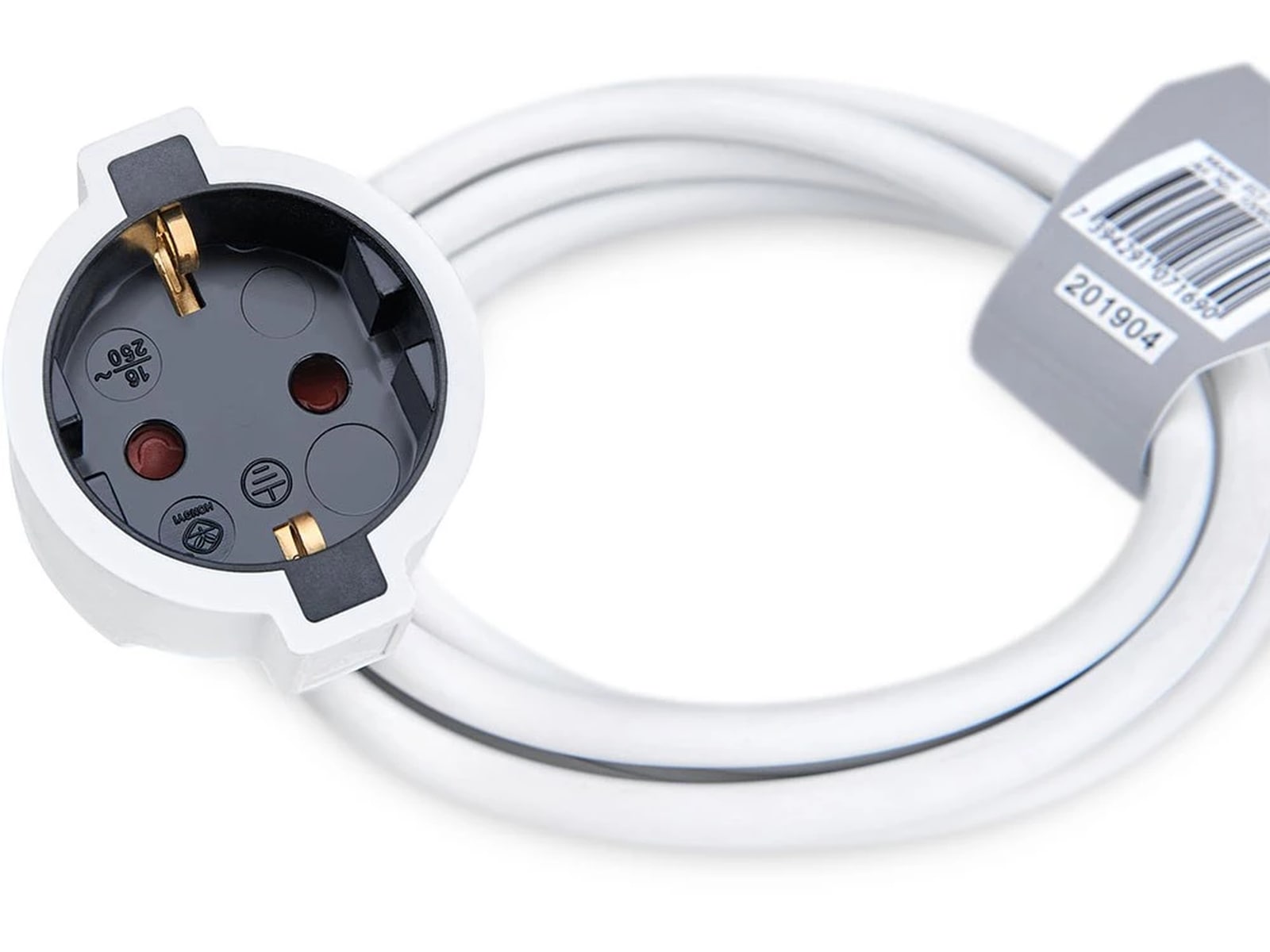 Andersson Forlængerledning 2m (hvid) Forlængerkabel & strømskinne