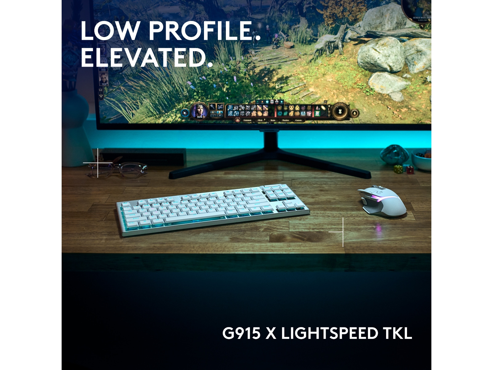 Logitech G915 X Lightspeed TKL Trådløst Gamingtastatur (hvidt) Gamingkeyboard