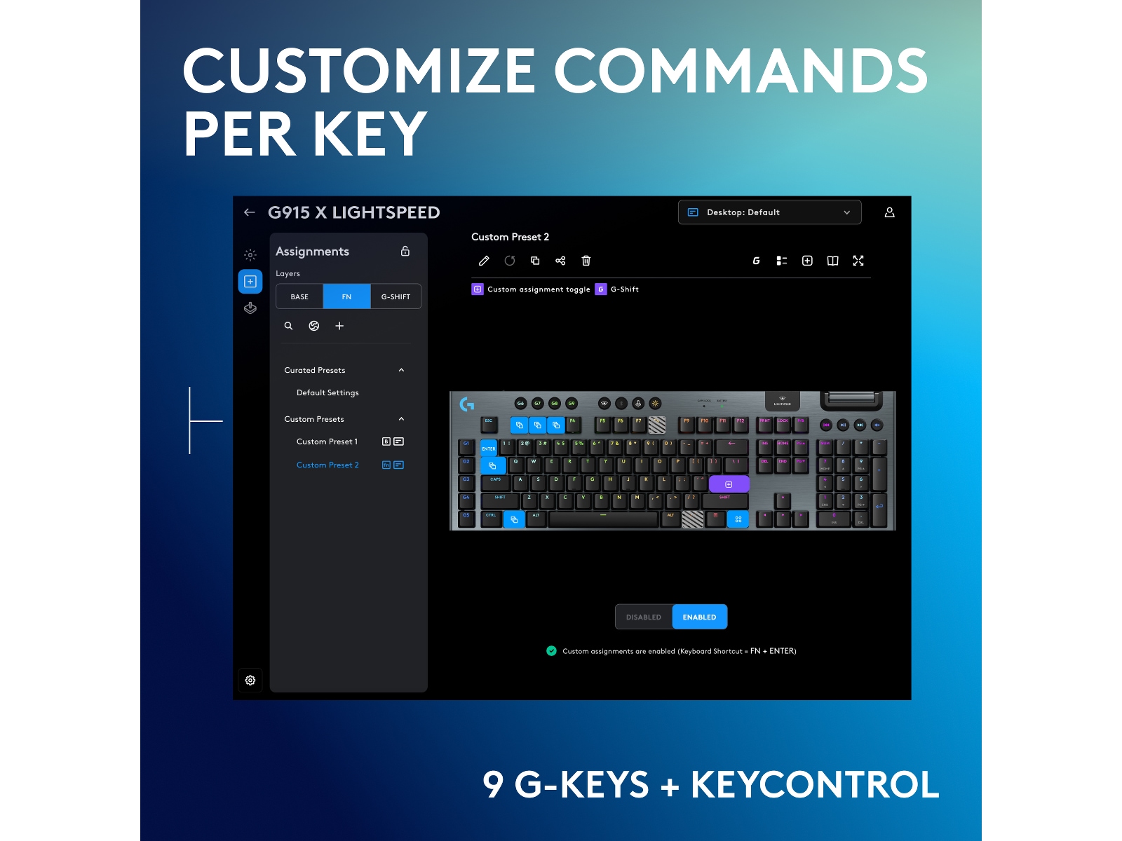 Logitech G915 X Lightspeed TKL Trådløst Gamingtastatur (sort) Gamingkeyboard