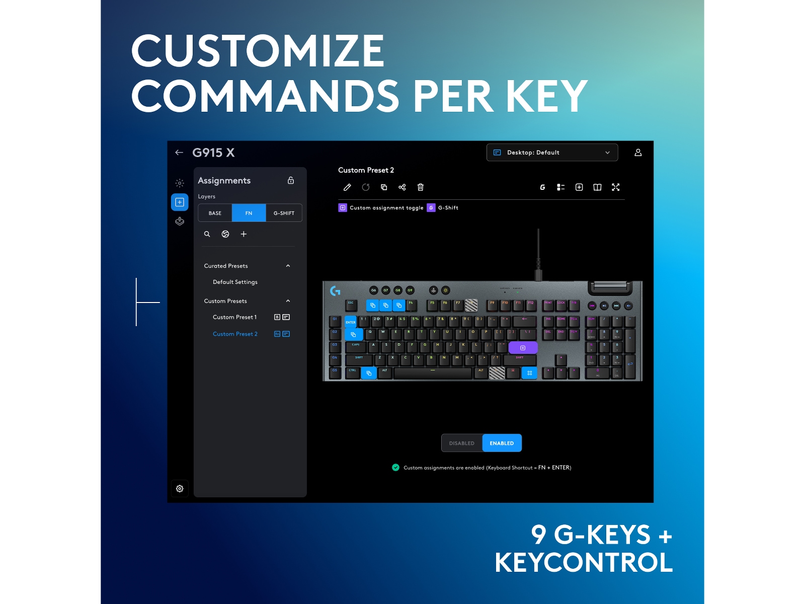 Logitech G915 X Gamingtastatur (sort) Gamingkeyboard