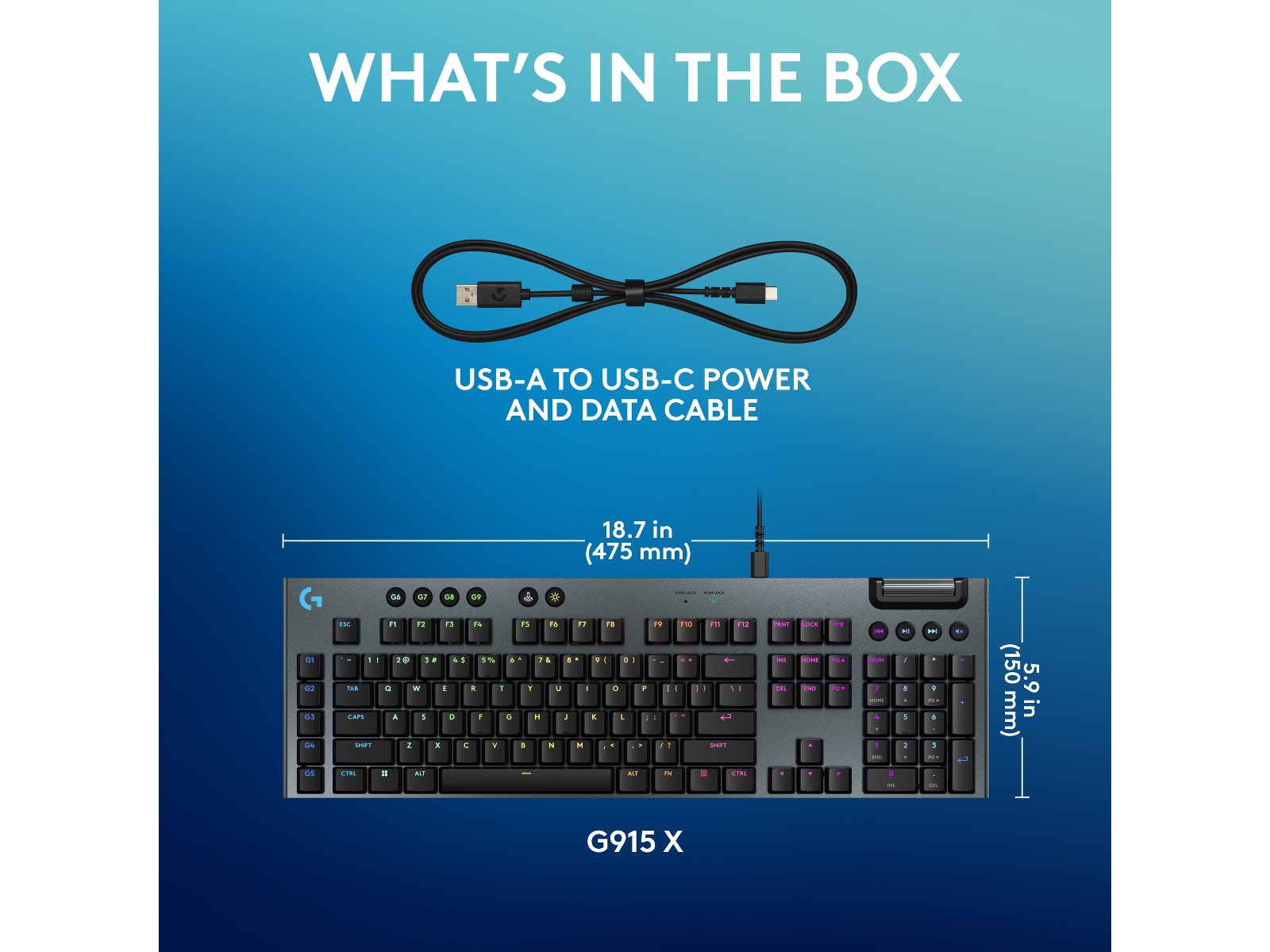 Logitech G915 X Gamingtastatur (sort) Gamingkeyboard