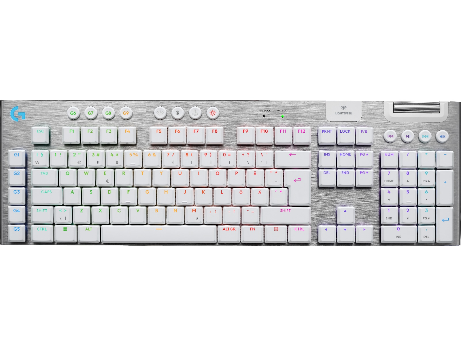 Logitech G915 X Lightspeed Trådløst Gamingtastatur (hvidt) Gamingkeyboard