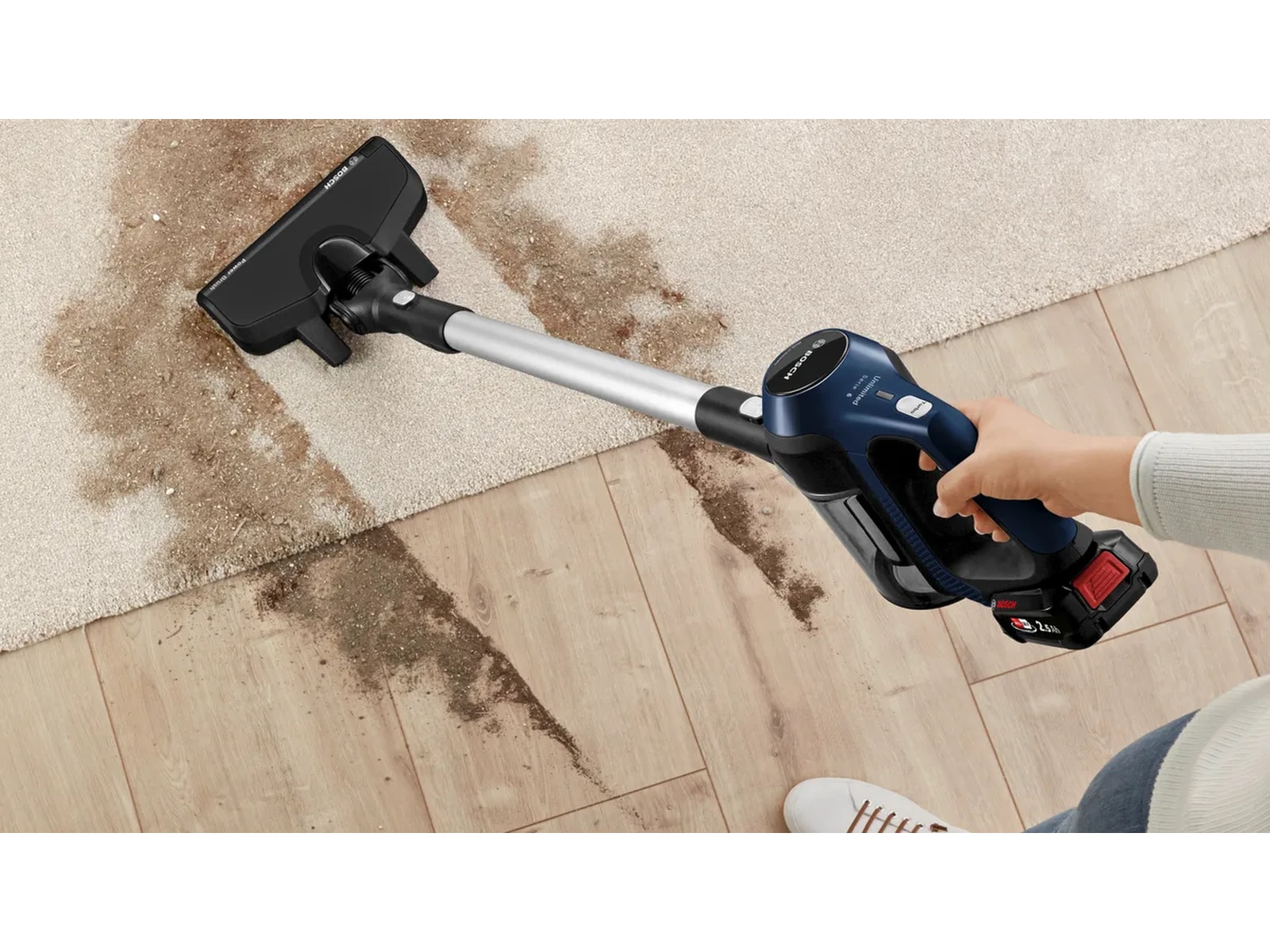 Bosch Unlimited Series 6 genopladelig støvsuger (blå) Ledningsfrie støvsugere