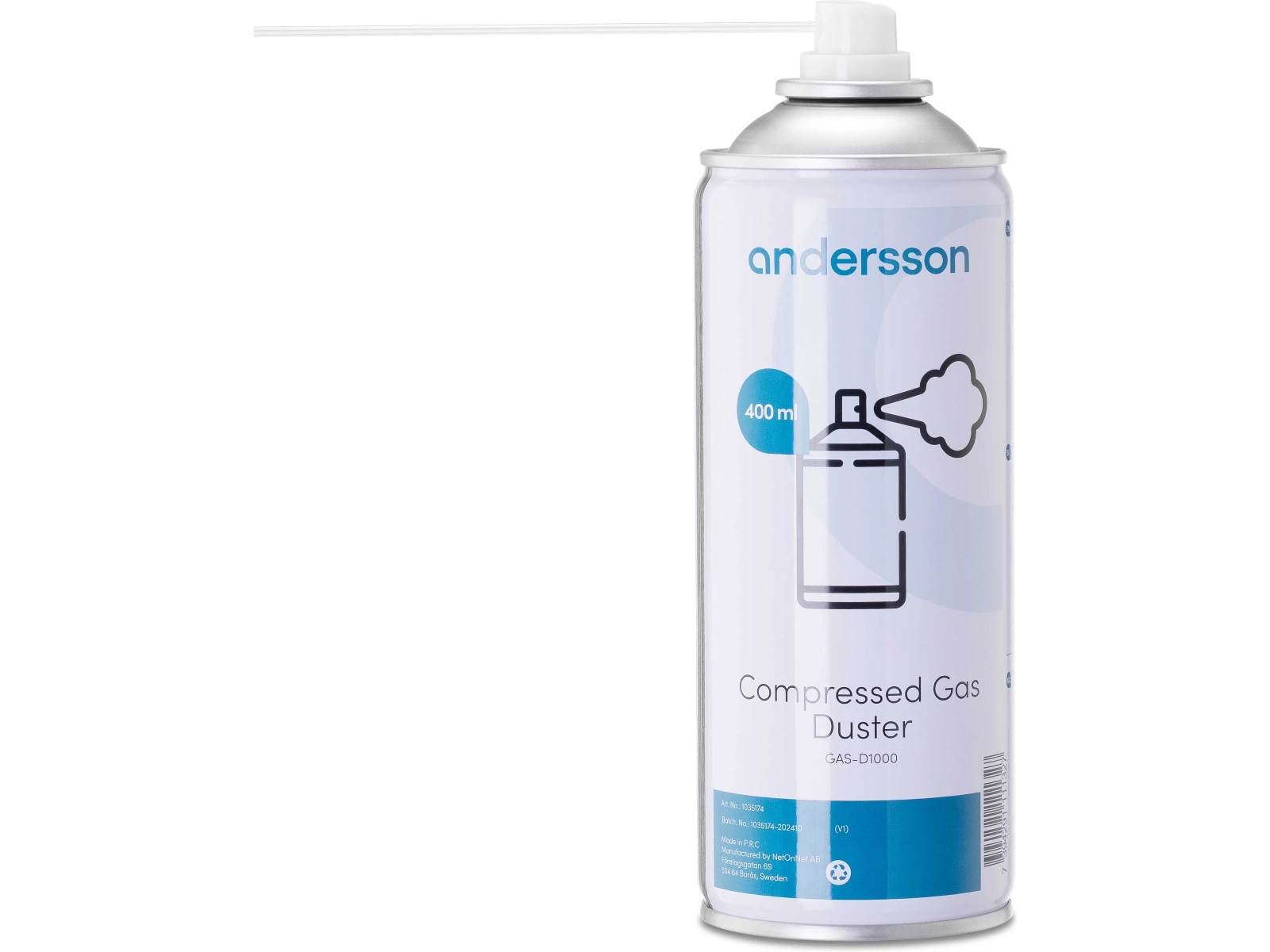 Andersson GAS-D1000 komprimeret luft på dåse Rengøring