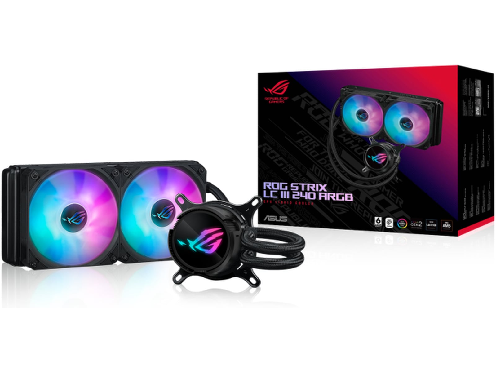 Asus ROG Strix LC III 240 ARGB Køler (sort) CPU - Vandkøling