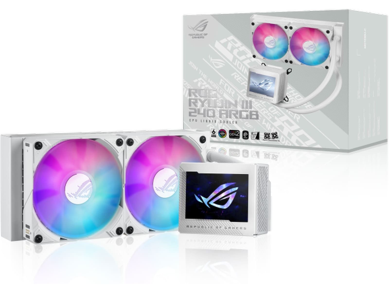 Asus ROG Ryujin III 240 ARGB Køler (hvidt) CPU - Vandkøling