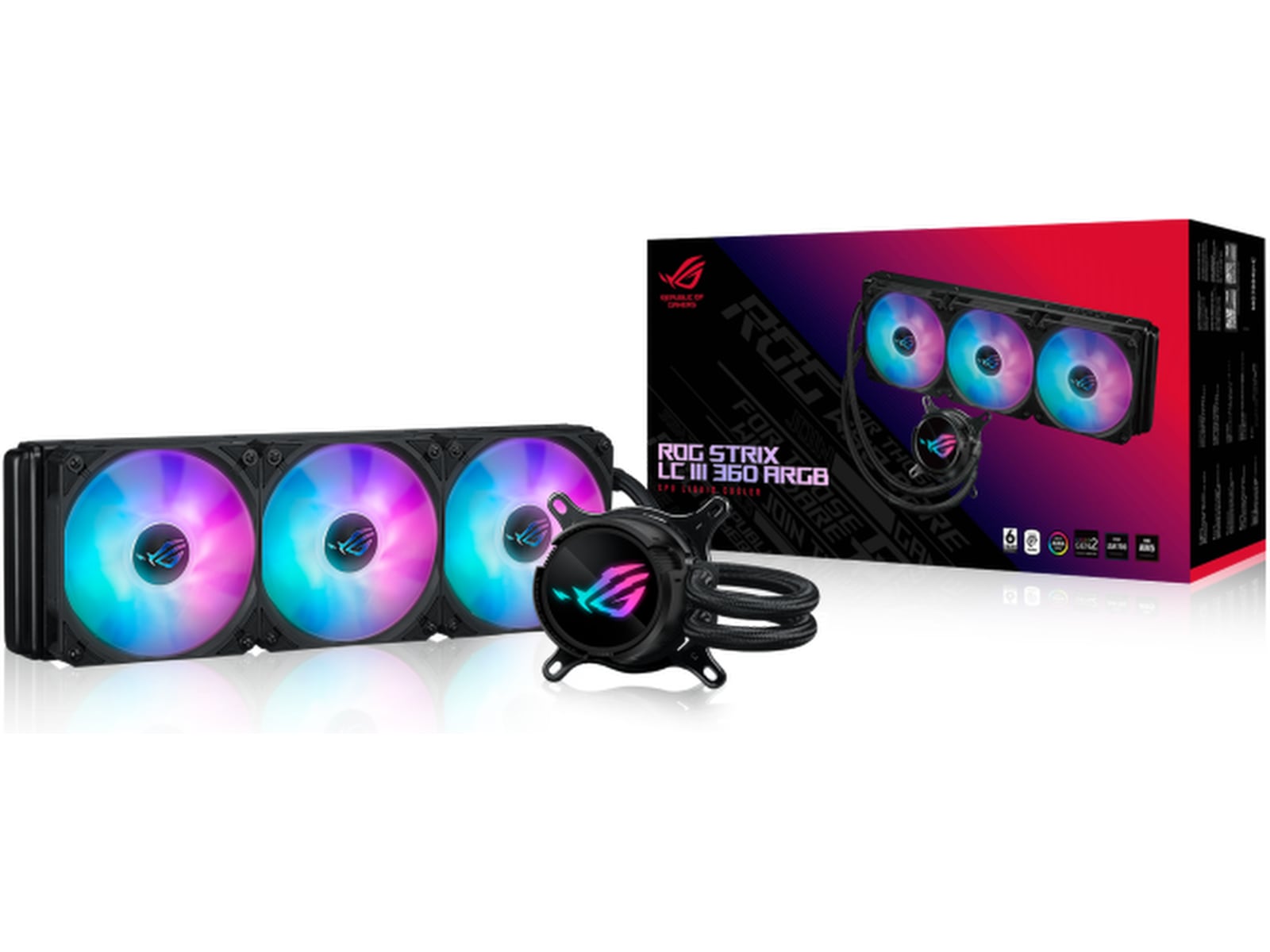 Asus ROG Strix LC III 360 ARGB Køler (sort) CPU - Vandkøling