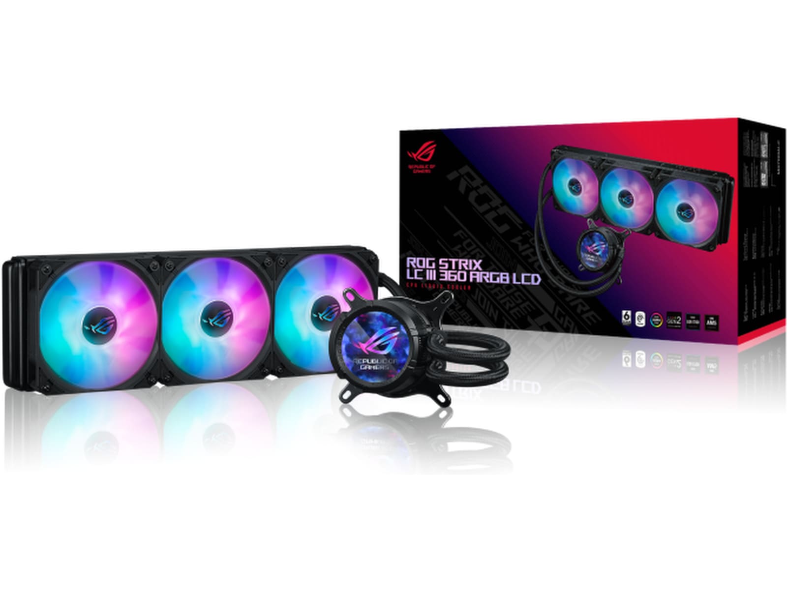 Asus ROG Strix LC III 360 ARGB LCD Køler (sort) CPU - Vandkøling