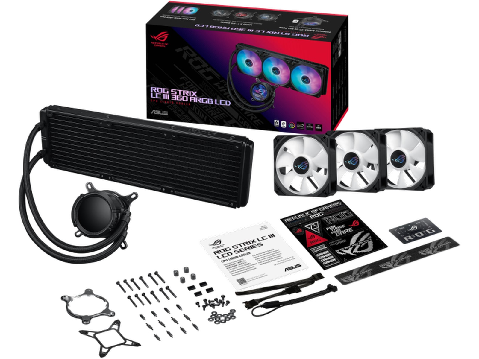 Asus ROG Strix LC III 360 ARGB LCD Køler (sort) CPU - Vandkøling