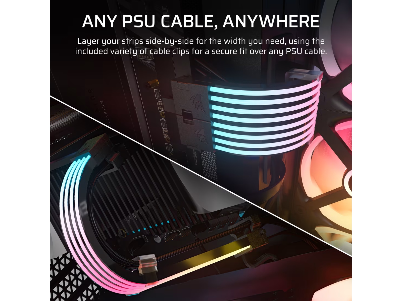 Corsair iCUE ARGB PSU Cable Strips Tilbehør