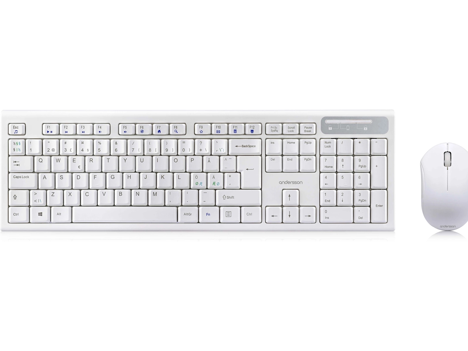 Andersson trådløst tastatur og mus med stille knapper Mus & keyboards -kombinasjonspakker