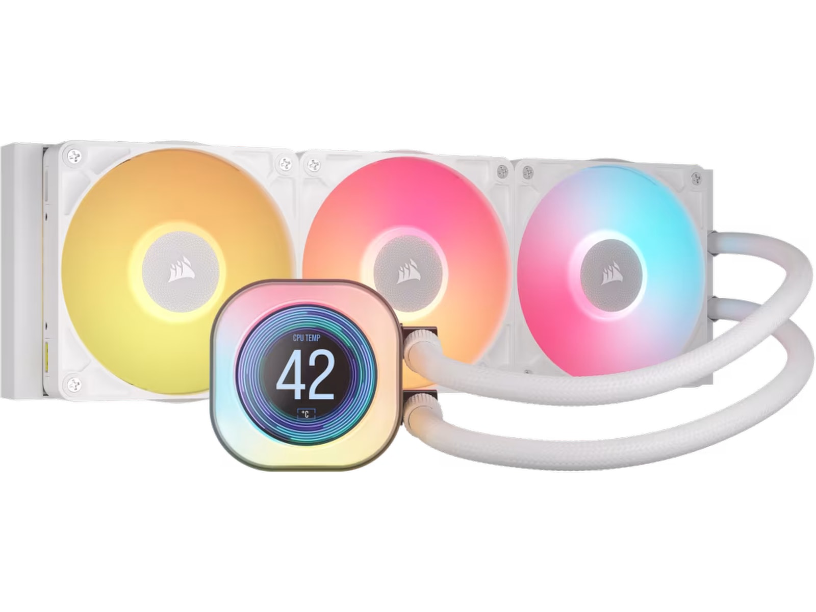 Corsair iCUE LINK TITAN 360 RX LCD AIO Køler (hvidt) CPU - Vandkøling