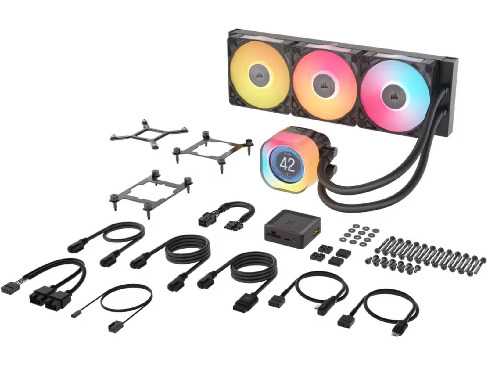 Corsair iCUE LINK TITAN 360 RX LCD AIO Køler (sort) CPU - Vandkøling