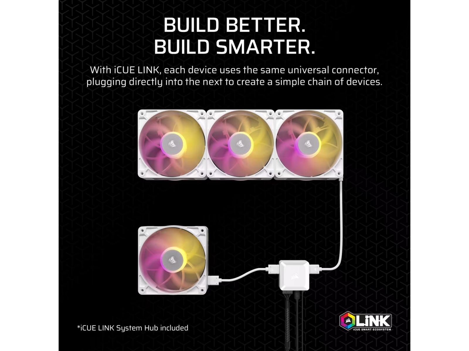 Corsair iCUE LINK RX140 RGB MAX Ventilator 2pk (hvidt) Blæsere