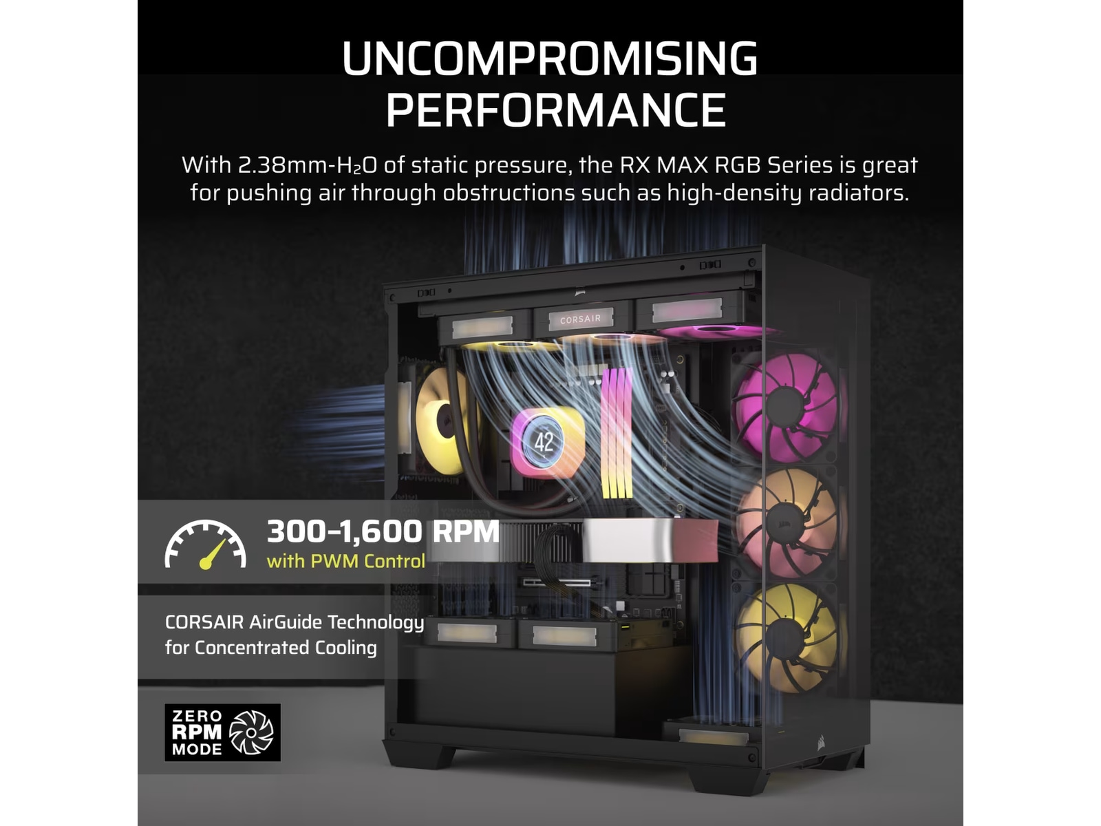 Corsair iCUE LINK RX140 RGB MAX Ventilator 2pk (sort) Blæsere