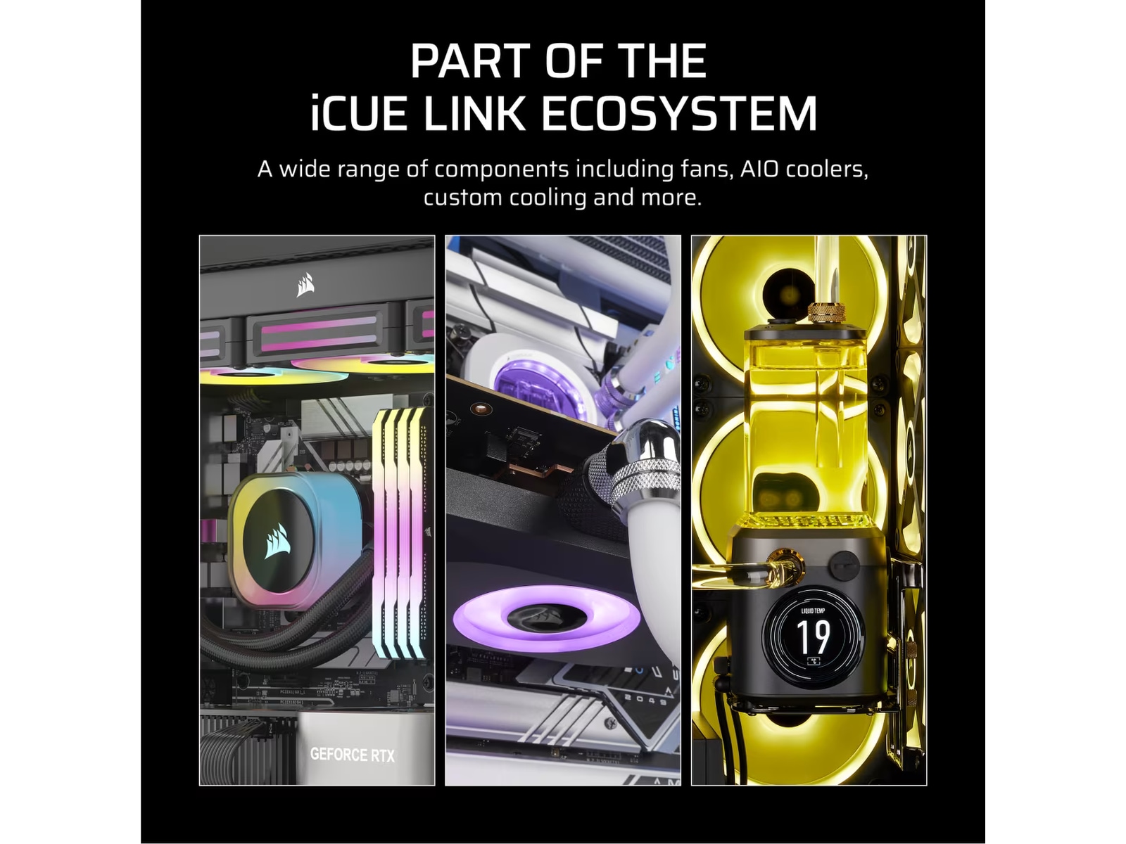 Corsair iCUE LINK RX140 RGB MAX Ventilator 2pk (sort) Blæsere