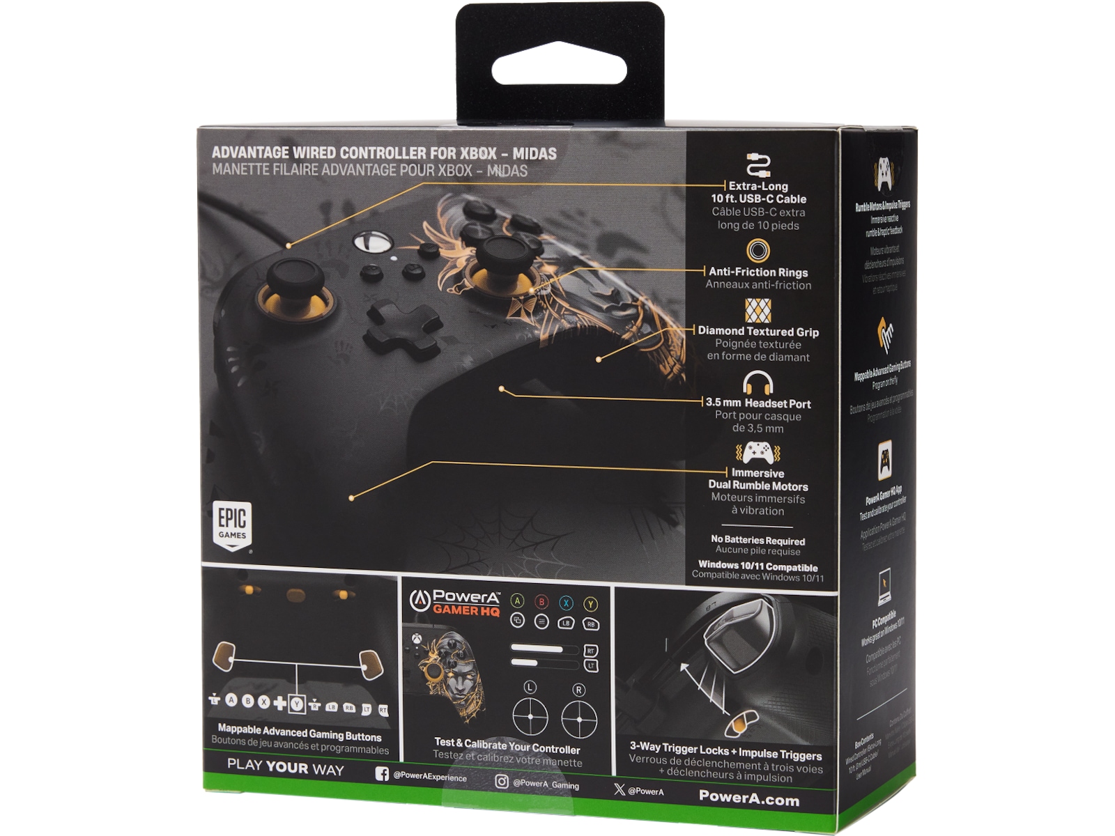 PowerA Xbox Series X/S Controller (Midas) Tilbehør til spilkonsoller