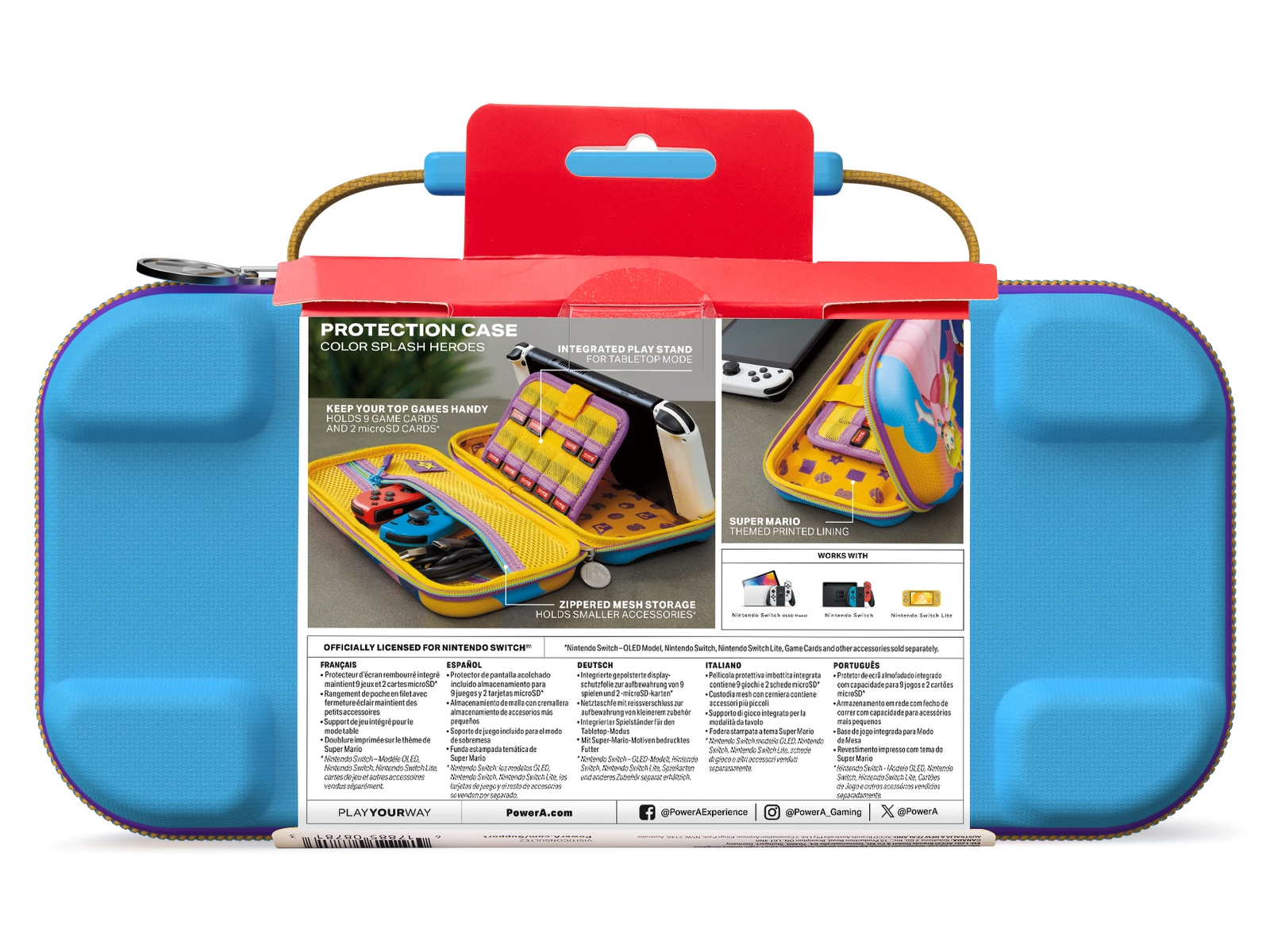 PowerA beskyttelsescover Nintendo Switch Color Splash Heroes Tilbehør til spilkonsoller