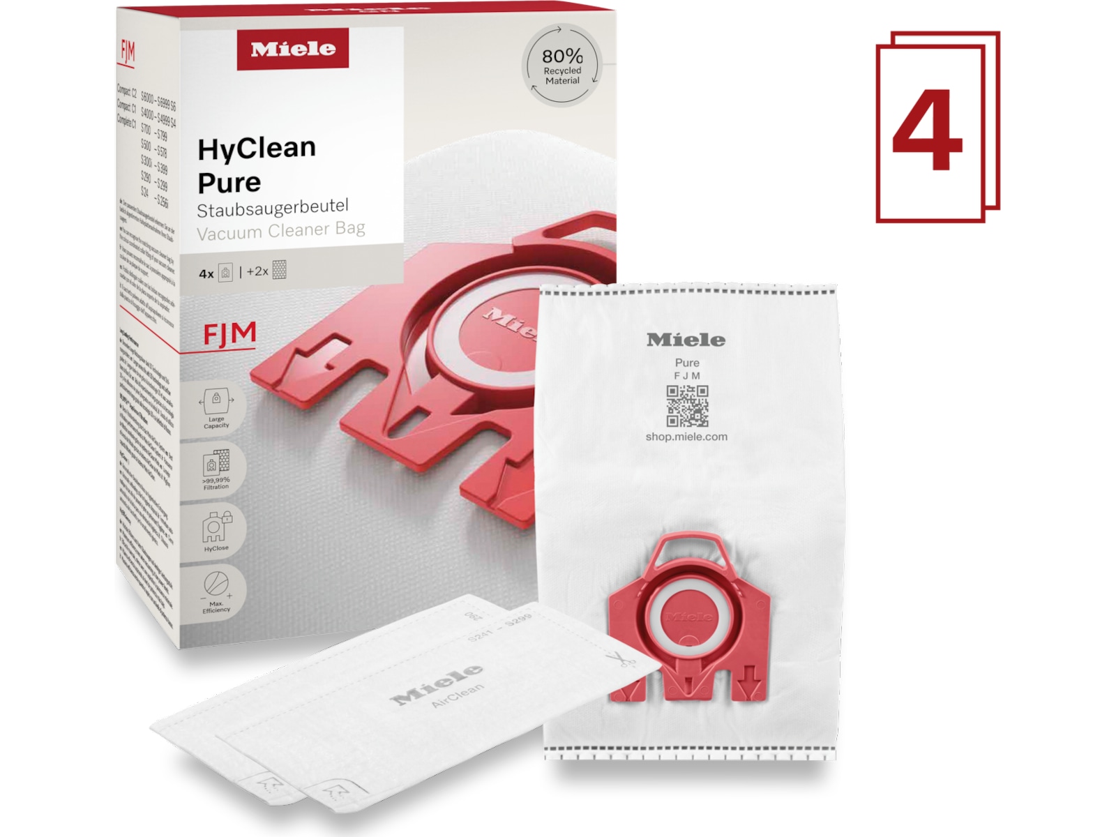 Miele Støvsugerpose HyClean Pure FJM Tilbehør til støvsugere og rengøring