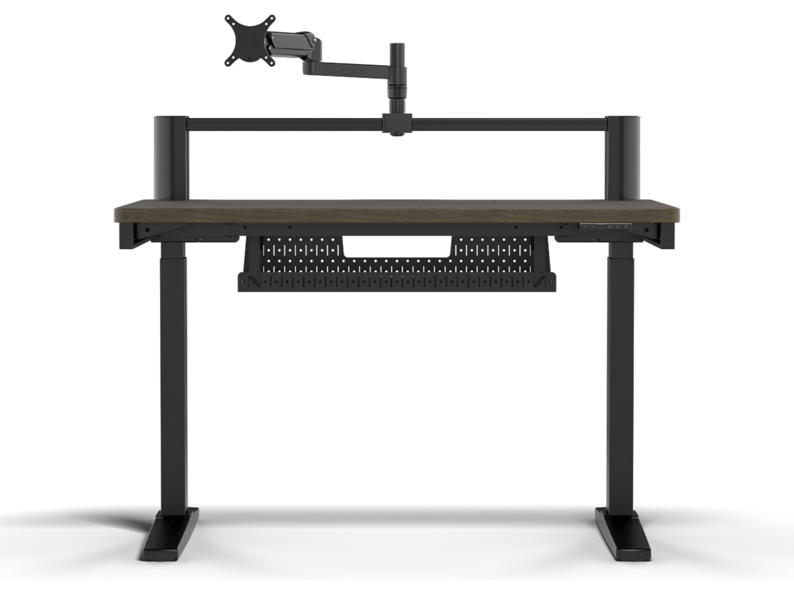 Corsair Platform:4 Elevate Skrivebord (sort/mørkt træ) Gamingdesk