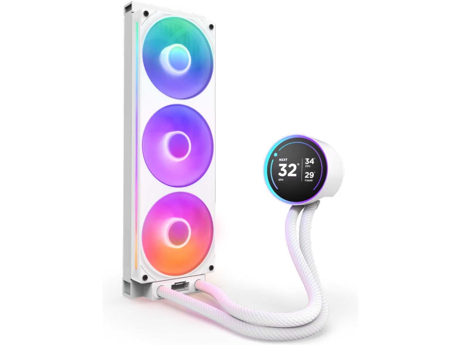 NZXT Kraken 360 Elite V2 2024 RGB Køler (hvidt) CPU - Vandkøling