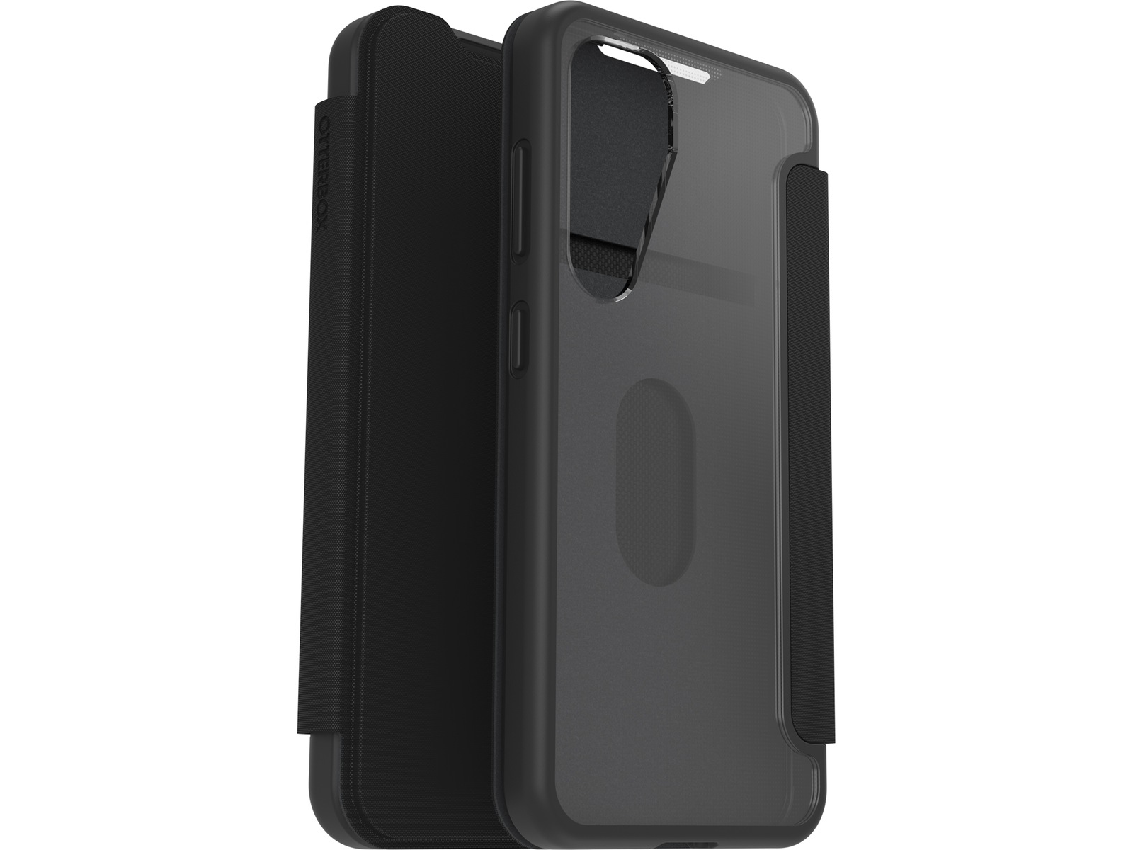 OtterBox Galaxy S25 React Folio (gennemsigtig/sort) Mobilcover
