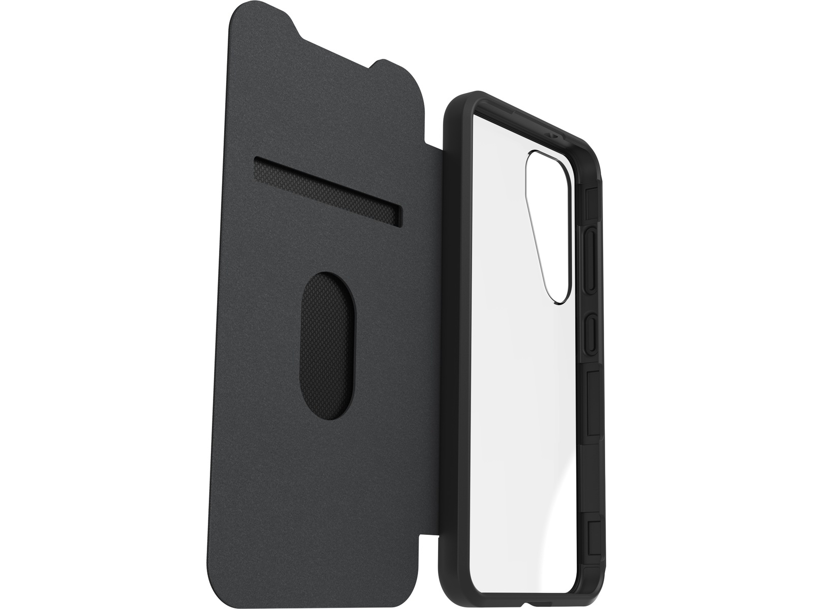 OtterBox Galaxy S25 React Folio (gennemsigtig/sort) Mobilcover