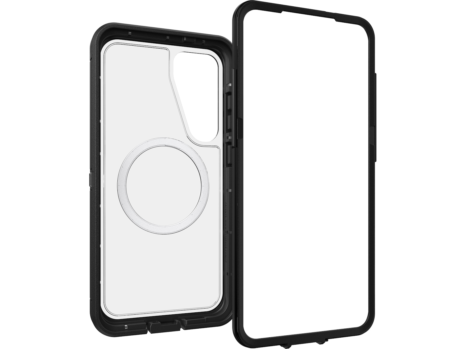 OtterBox Galaxy S25+ Defender XT cover (gennemsigtig/sort) Mobilcover