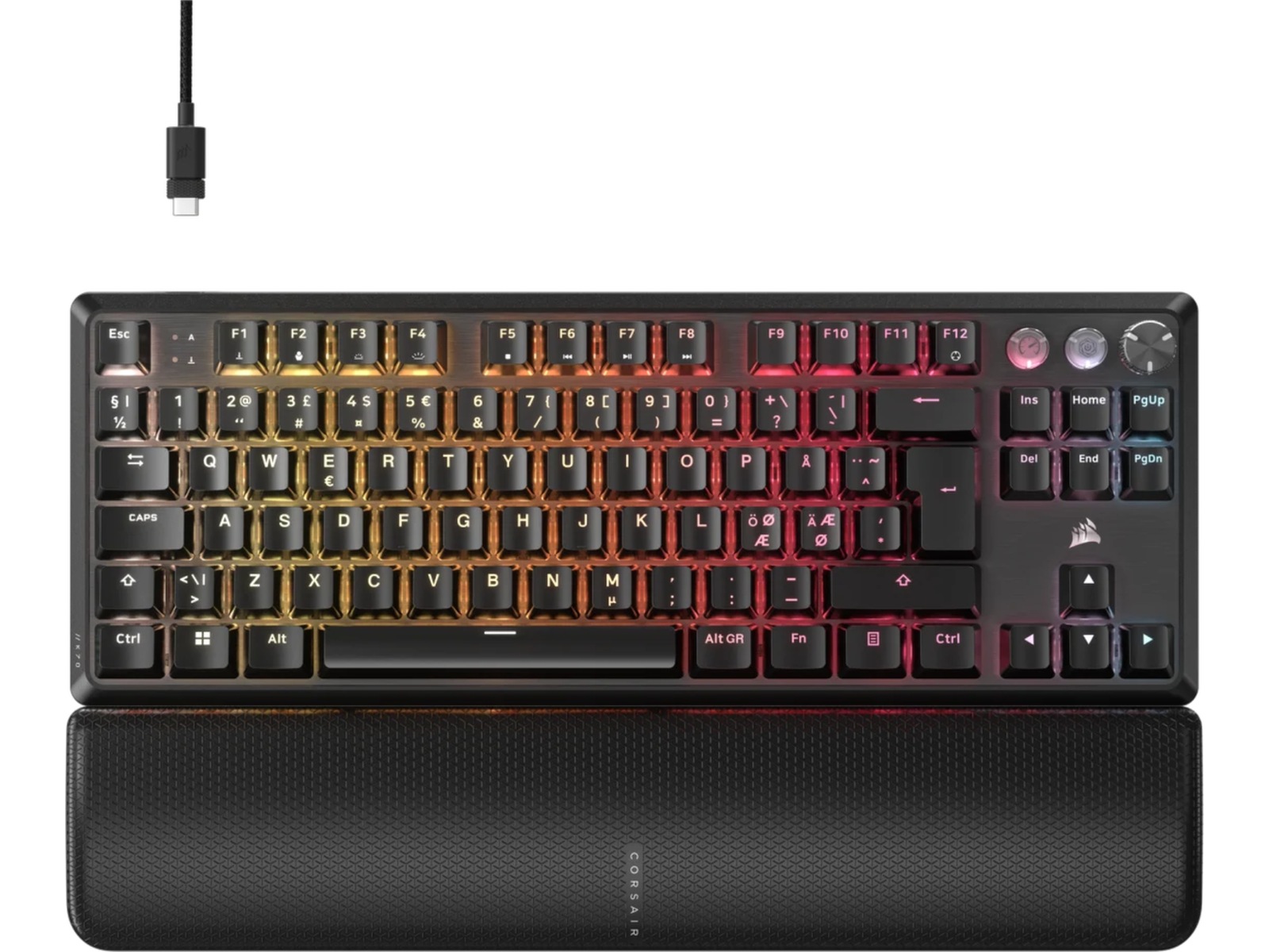 Corsair K70 PRO TKL RGB Gaming Keyboard (sort) Gamingkeyboard