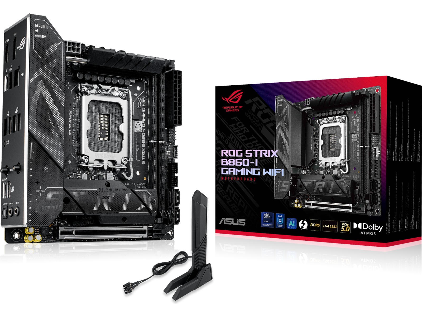 ASUS ROG STRIX B860-I GAMING WIFI Bundkort Intel Socket