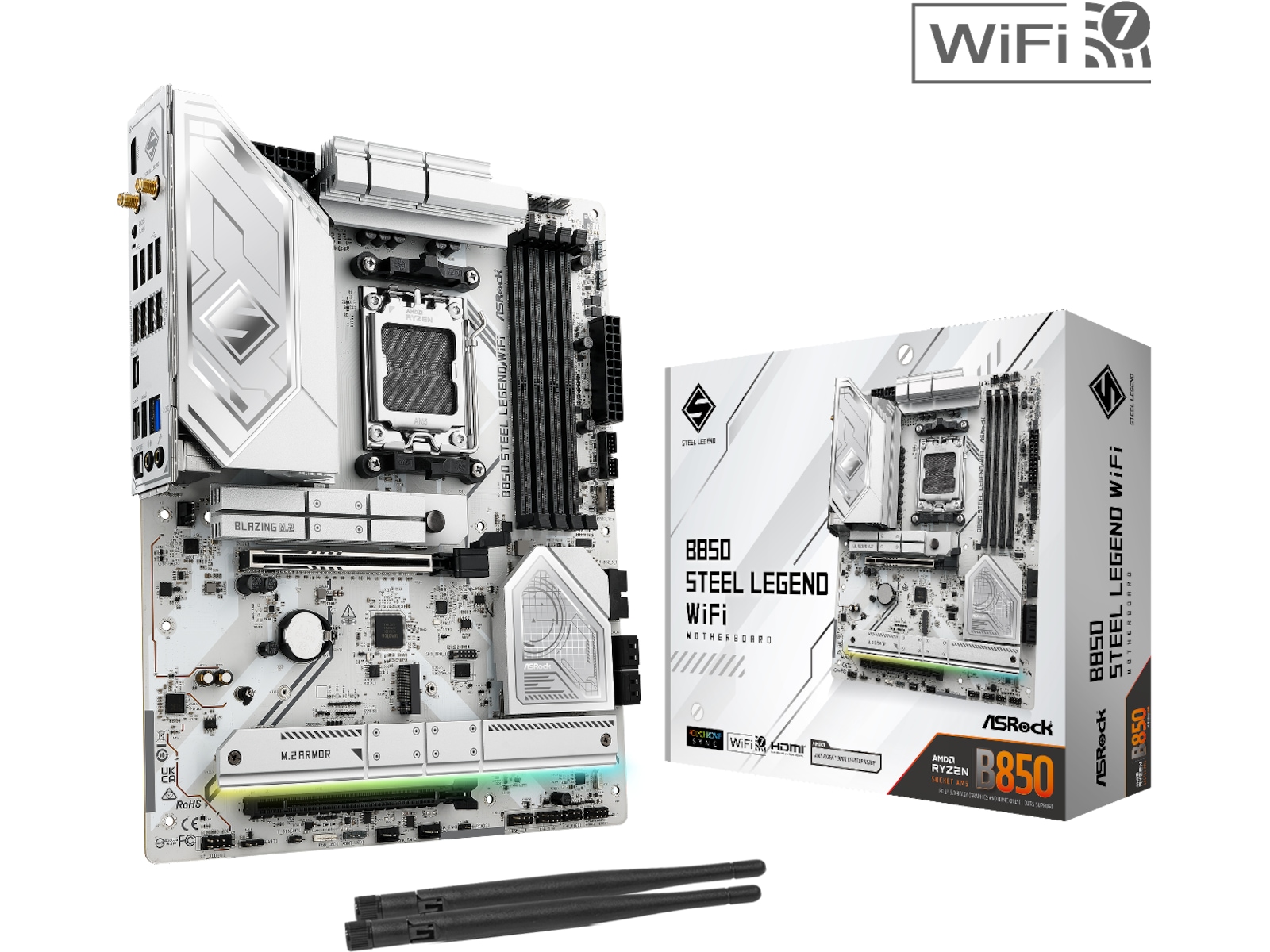 ASRock B850 Steel Legend WiFi Bundkort AMD Socket