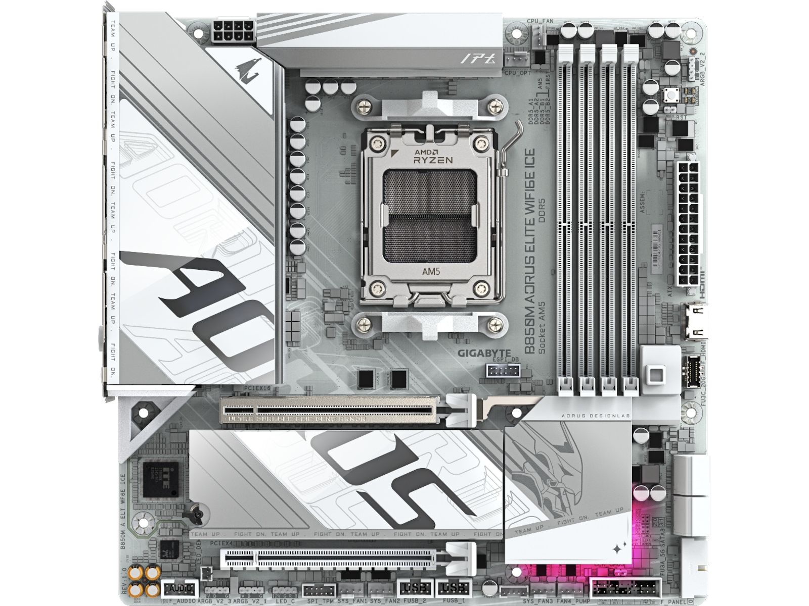 Gigabyte B850M Aorus Elite WF6E ICE Bundkort AMD Socket