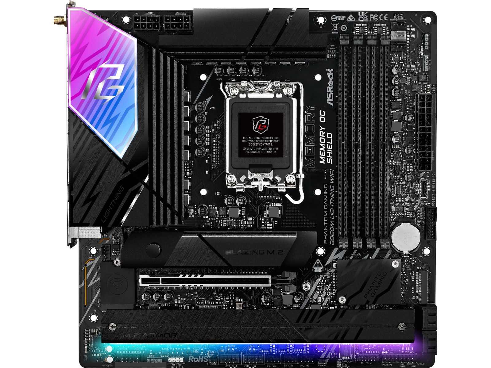 ASRock B860M Lightning WiFi Bundkort Intel Socket