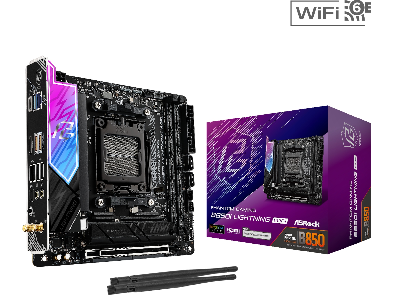 ASRock B850I Lightning WiFi Bundkort AMD Socket