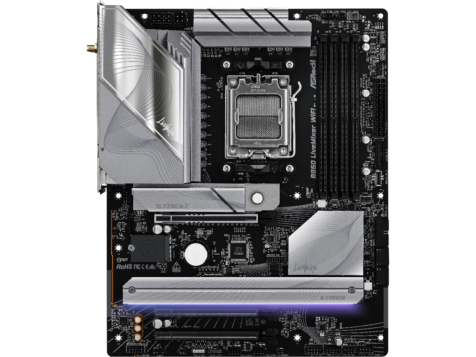 ASRock B850 LiveMixer WiFi Bundkort AMD Socket