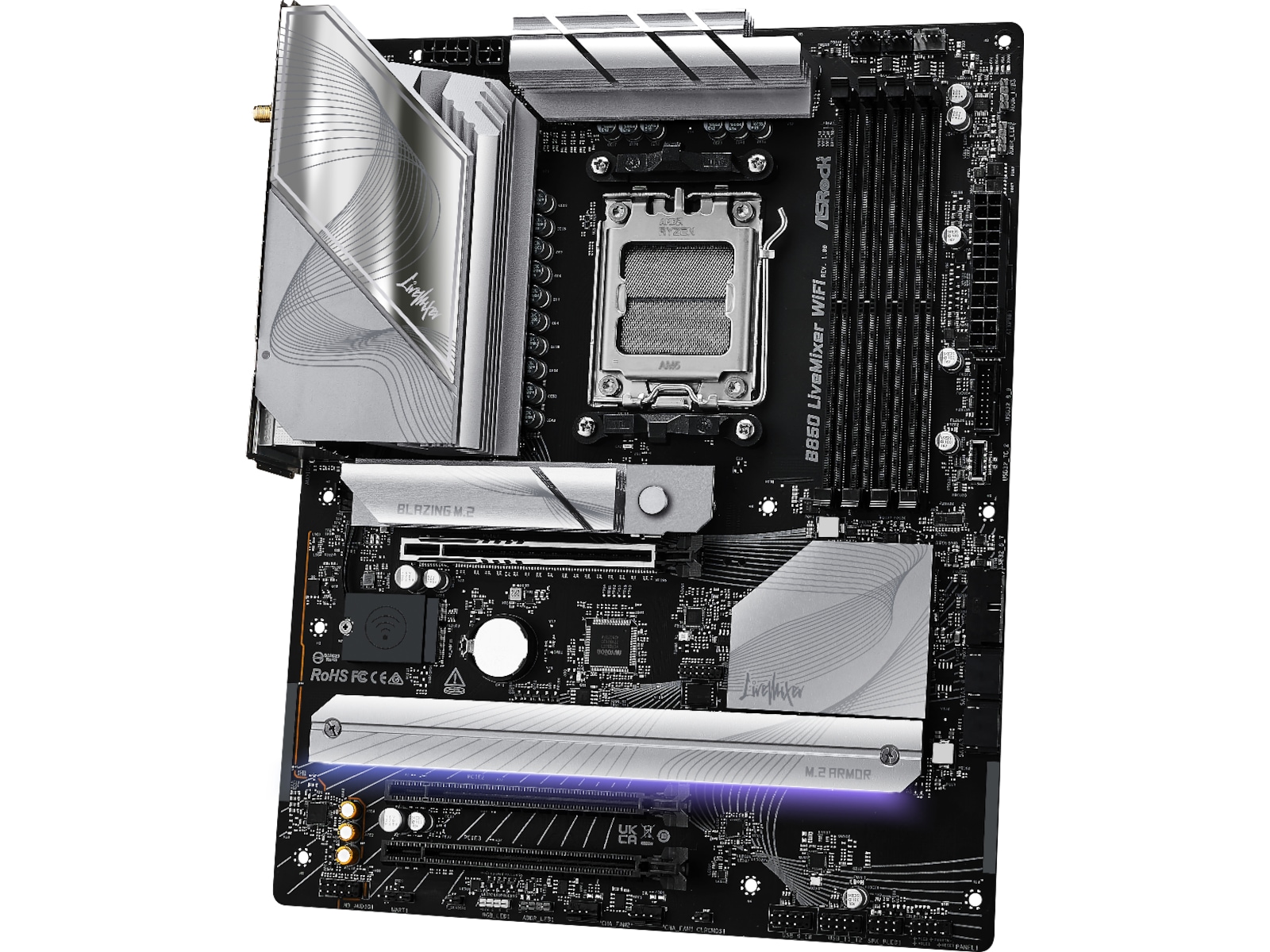 ASRock B850 LiveMixer WiFi Bundkort AMD Socket