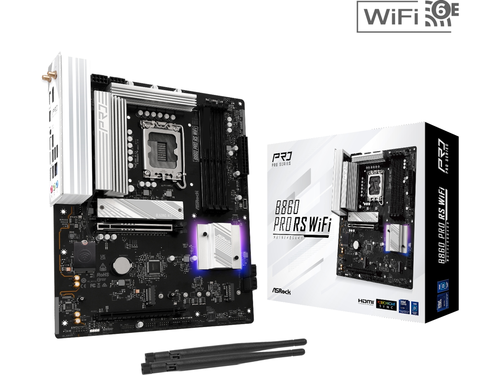 ASRock B860 Pro RS WiFi Bundkort Intel Socket