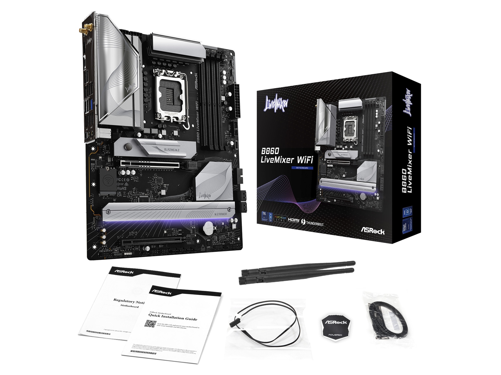 ASRock B860 LiveMixer WiFi Bundkort Intel Socket